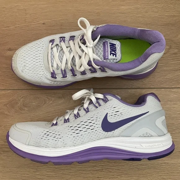 Nike Lunarglide 4 Pure Platinum Court Youth 5/Women’s 6.5 - Picture 4 of 6